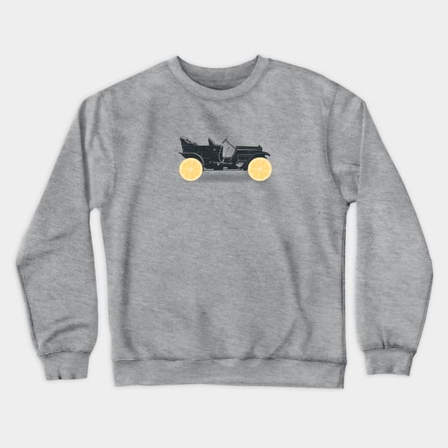 Oldtimer - Historic Car with lemon wheels Crewneck Sweatshirt by badbugs